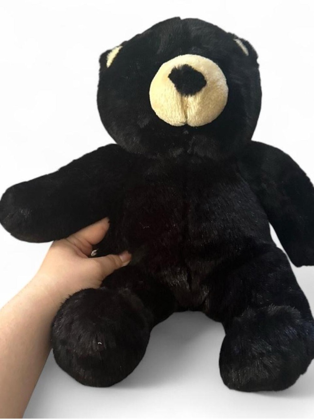 Build-A-Bear Black Plush Bear with Cream Snout